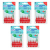 TEPE Interdental Brush 0.5mm Red 6 Pack Bundle of 5