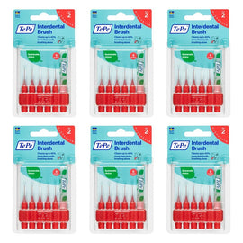 TEPE Interdental Brush 0.5mm Red 6 Pack Bundle of 6