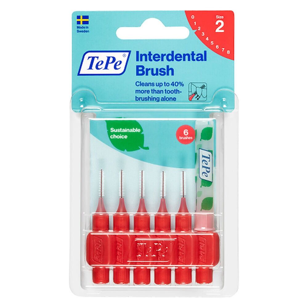 TEPE Interdental Brush 0.5mm Red 6 Pack