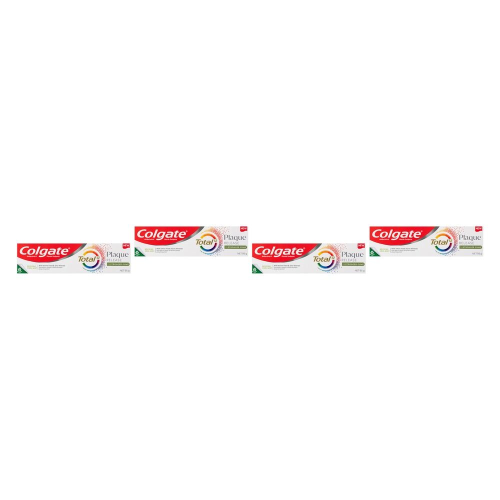 Colgate Total Plaque Release Toothpaste Reviving Cool Mint 95g Pack of 4