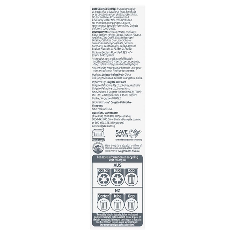 Colgate Total Plaque Release Toothpaste Farm-Grown Natural Mint 95g