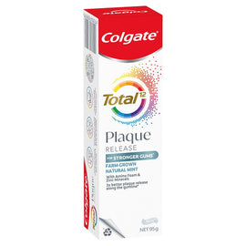Colgate Total Plaque Release Toothpaste Farm-Grown Natural Mint 95g