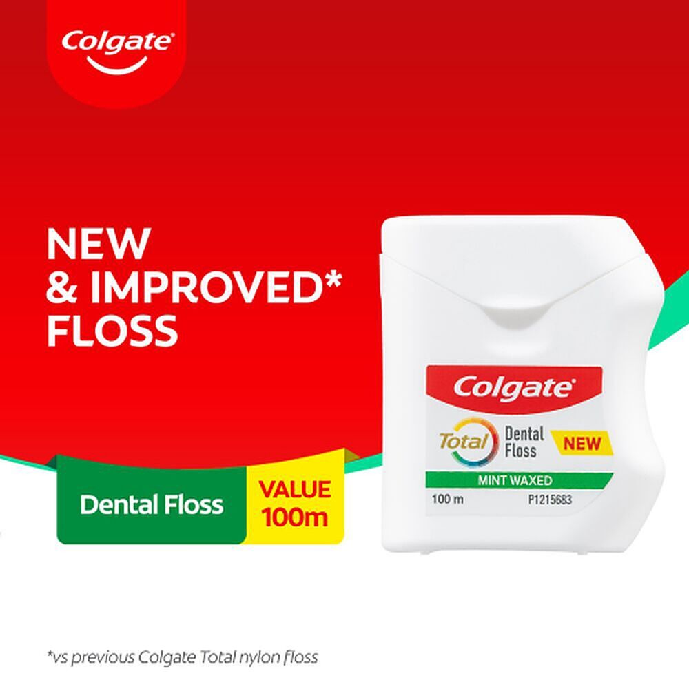 Colgate Total Dental Floss Waxed Mint Flavour 100m