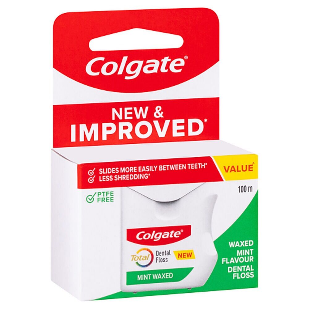 Colgate Total Dental Floss Waxed Mint Flavour 100m