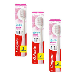 Colgate Gentle Gum Care Manual Toothbrush Soft Bristles 2 Pack Bundle of 3
