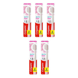 Colgate Gentle Gum Care Manual Toothbrush Soft Bristles 2 Pack Bundle of 5
