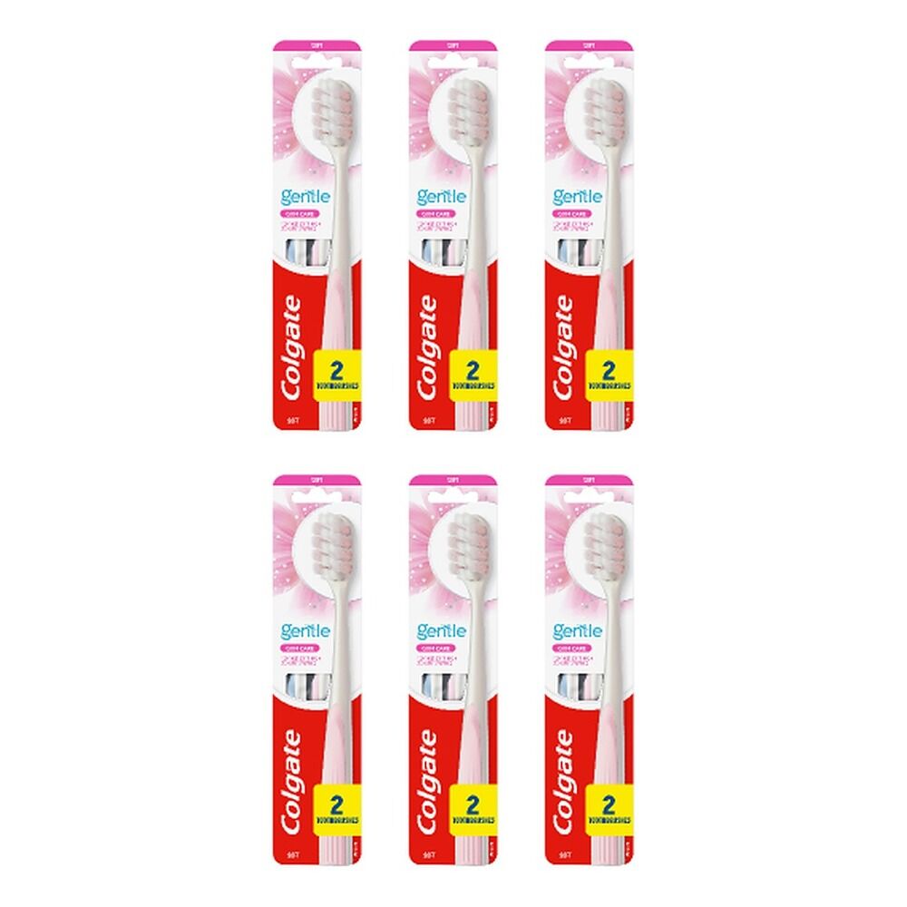 Colgate Gentle Gum Care Manual Toothbrush Soft Bristles 2 Pack Bundle of 6