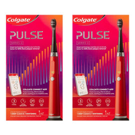 Colgate Pulse Series 2 Connected Electric Toothbrush, 2 Refill Heads Pack of 2