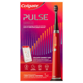 Colgate Pulse Series 2 Connected Electric Toothbrush, 2 Refill Heads