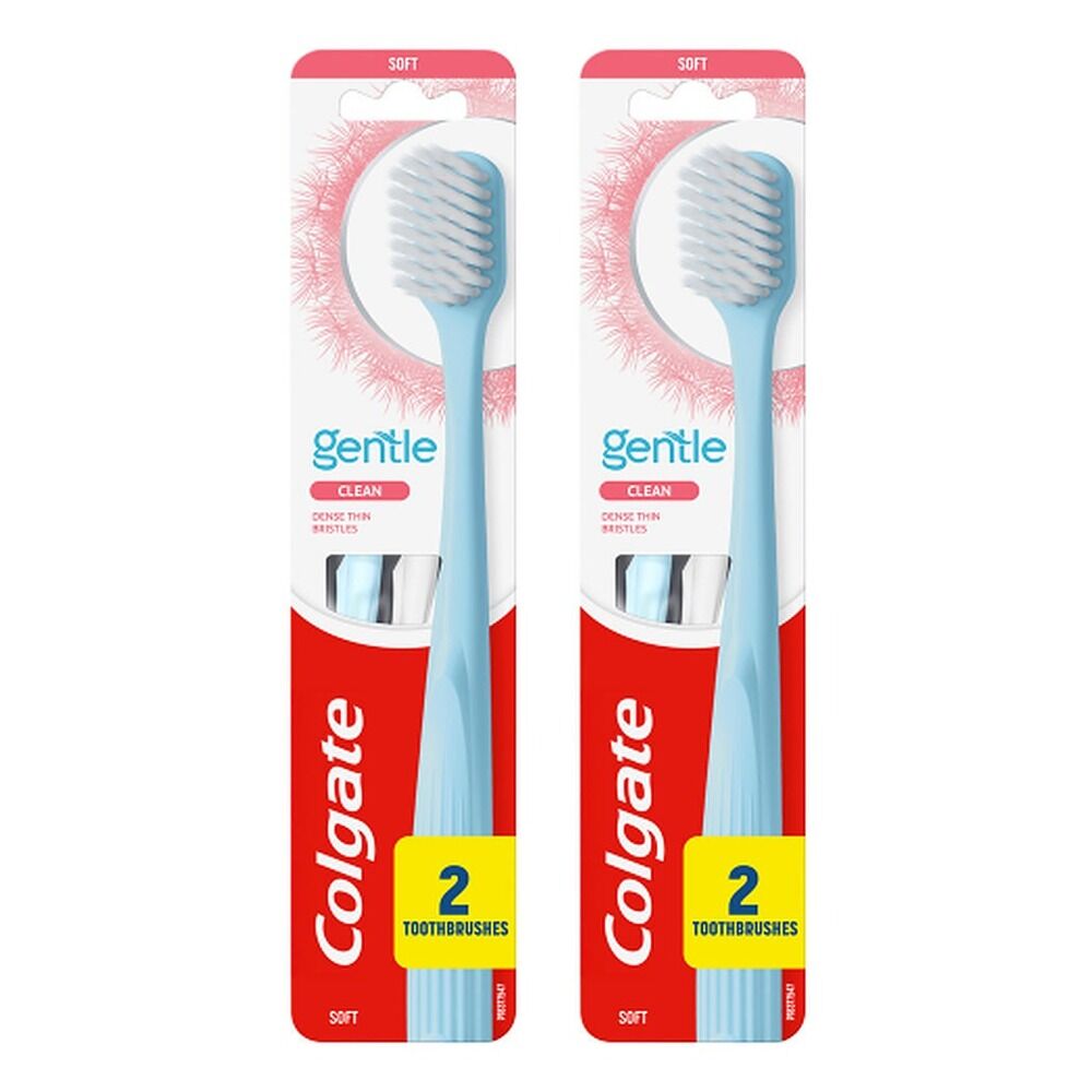 Colgate Gentle Clean Manual Toothbrush Soft Bristles 2 Pack Bundle of 2