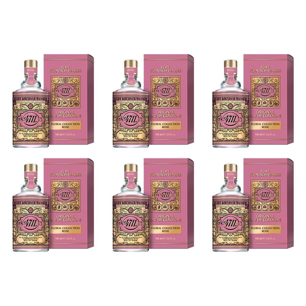 4711 Original EDC Floral Rose 100mL Pack of 6