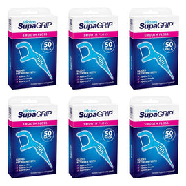 Piksters SupaGRIP Floss Picks 50 Pack Bundle of 6