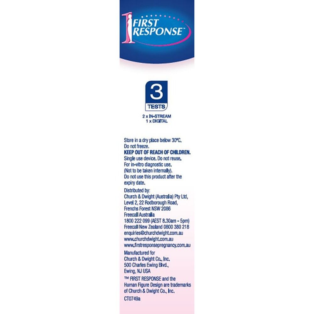 First Response Test & Reassure Pregnancy Test 3 Pack