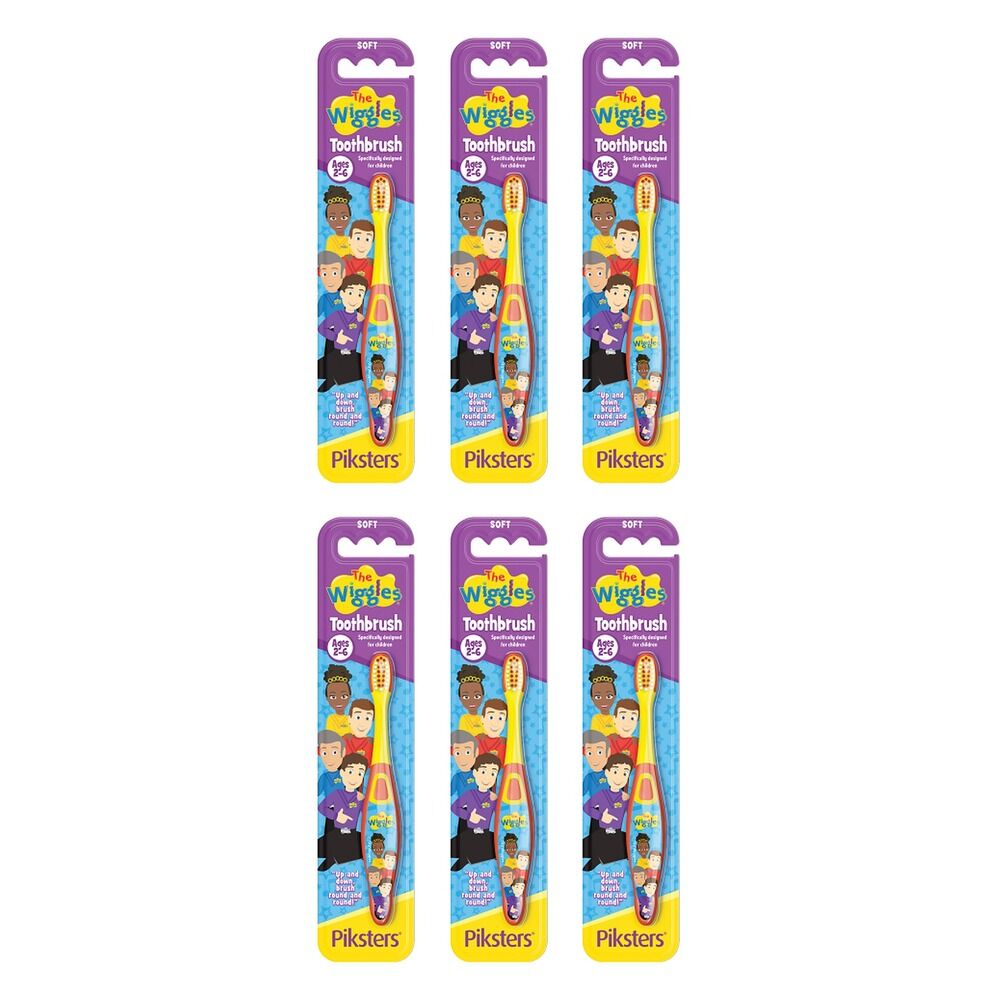 Piksters The Wiggles Toothbrush Soft Pack of 6