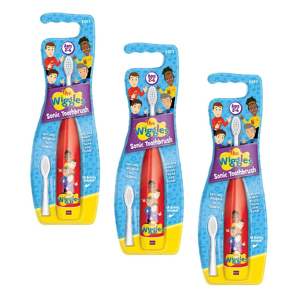 Piksters The Wiggles Sonic Toothbrush Pack of 3