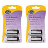 Scholl ExpertCare File and Smooth 2 in 1 Roller Head 2 Pack Bundle of 2
