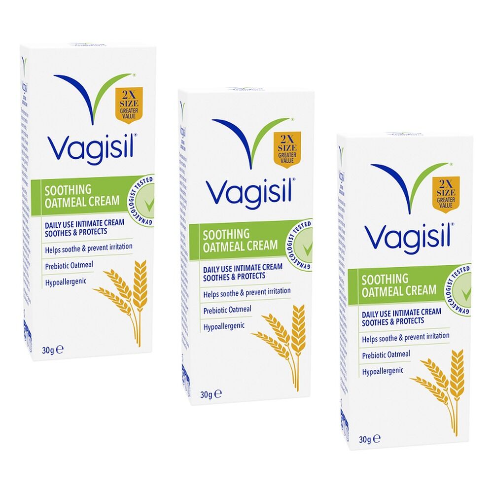 Vagisil Soothing Oatmeal Cream 30g Pack of 3