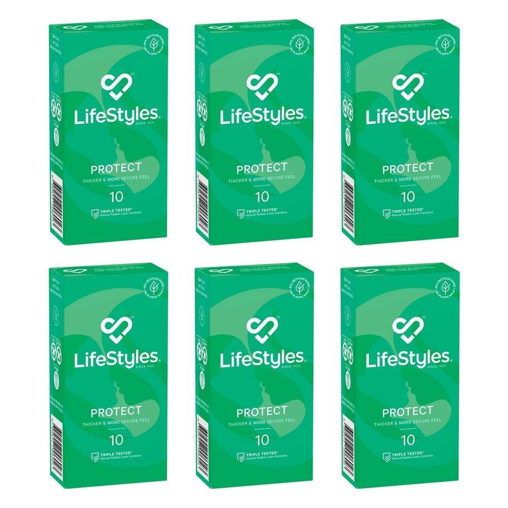Skyn LifeStyles Protect Condoms 10 Pack Bundle of 6