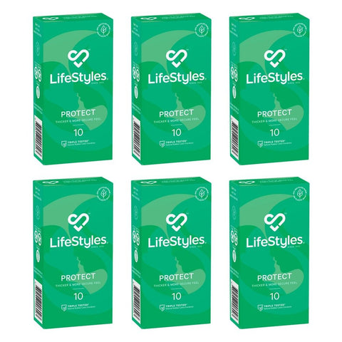 Skyn LifeStyles Protect Condoms 10 Pack Bundle of 6