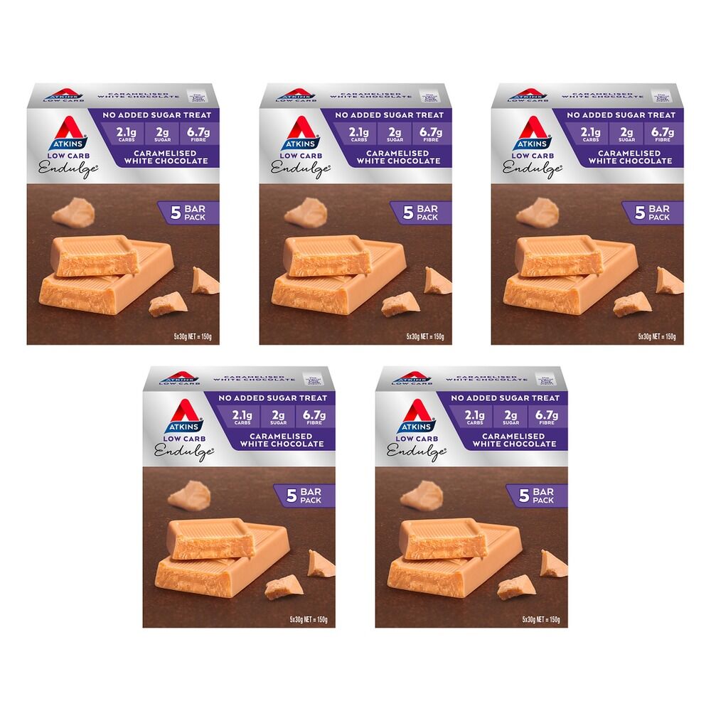 Atkins Endulge Cara White Chocolate 5 Pack Bundle of 5