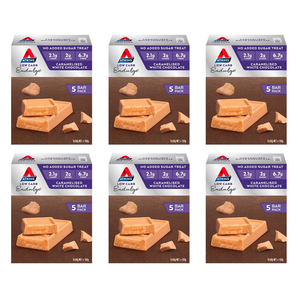 Atkins Endulge Cara White Chocolate 5 Pack Bundle of 6