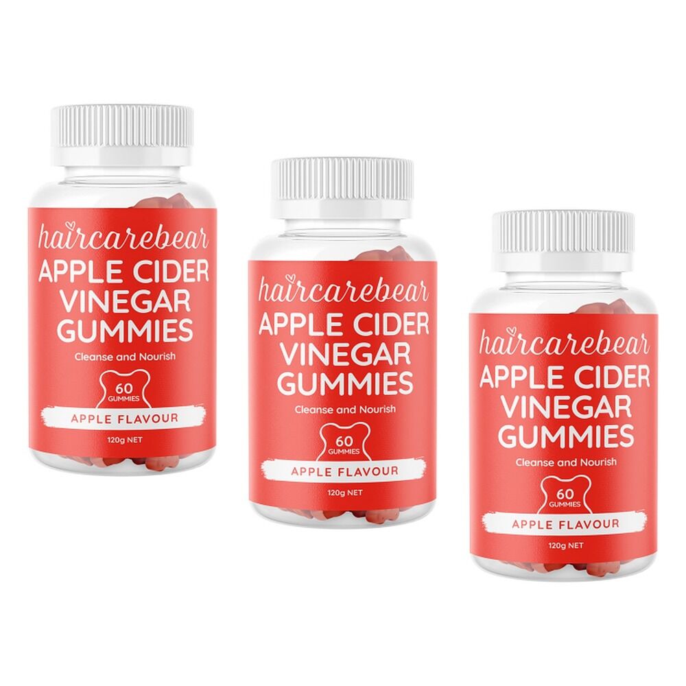 Haircarebear Apple Cider Vinegar Gummies Pack of 3