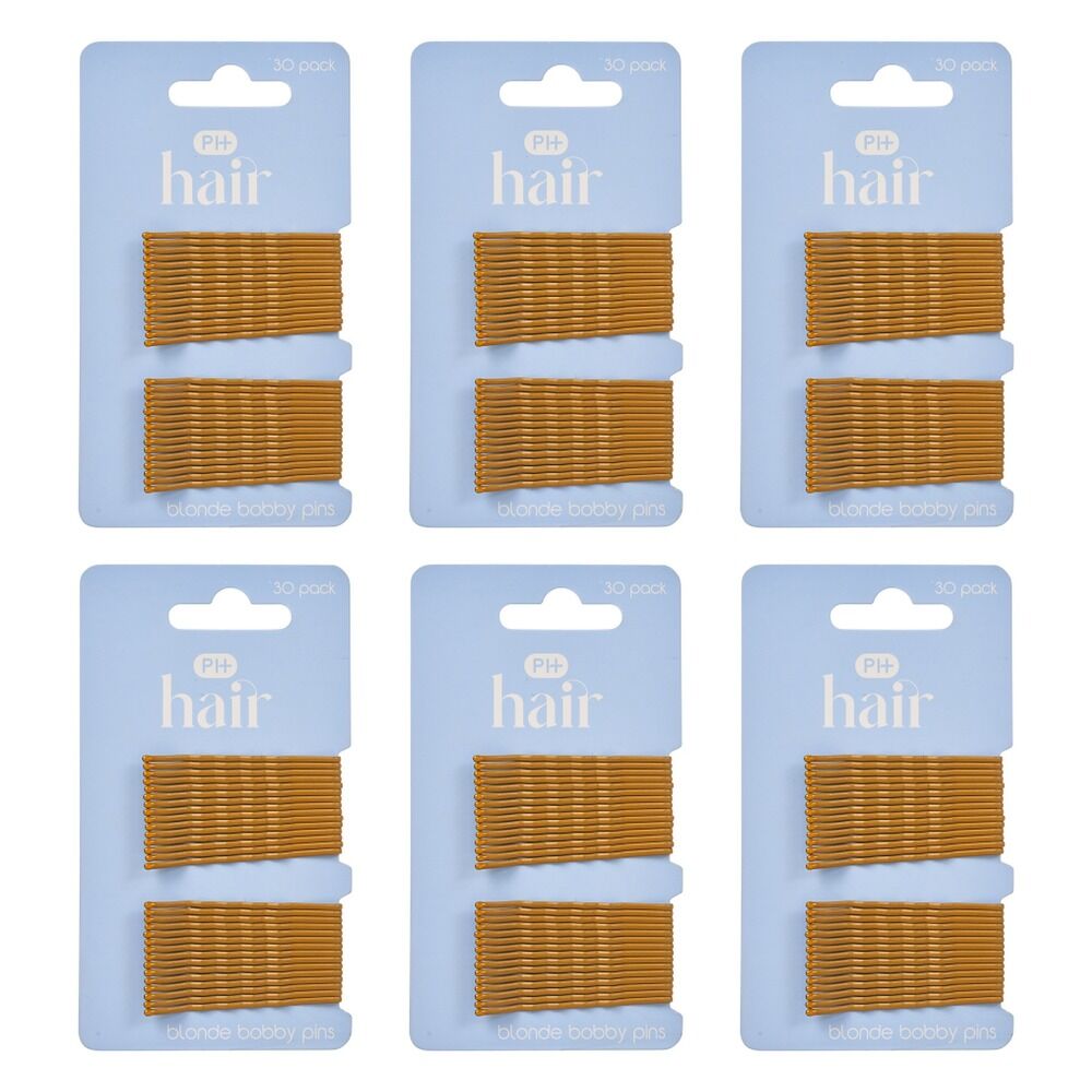 Pharmacy Health Blending Bobby Pins Blonde 30 Pack Bundle of 6
