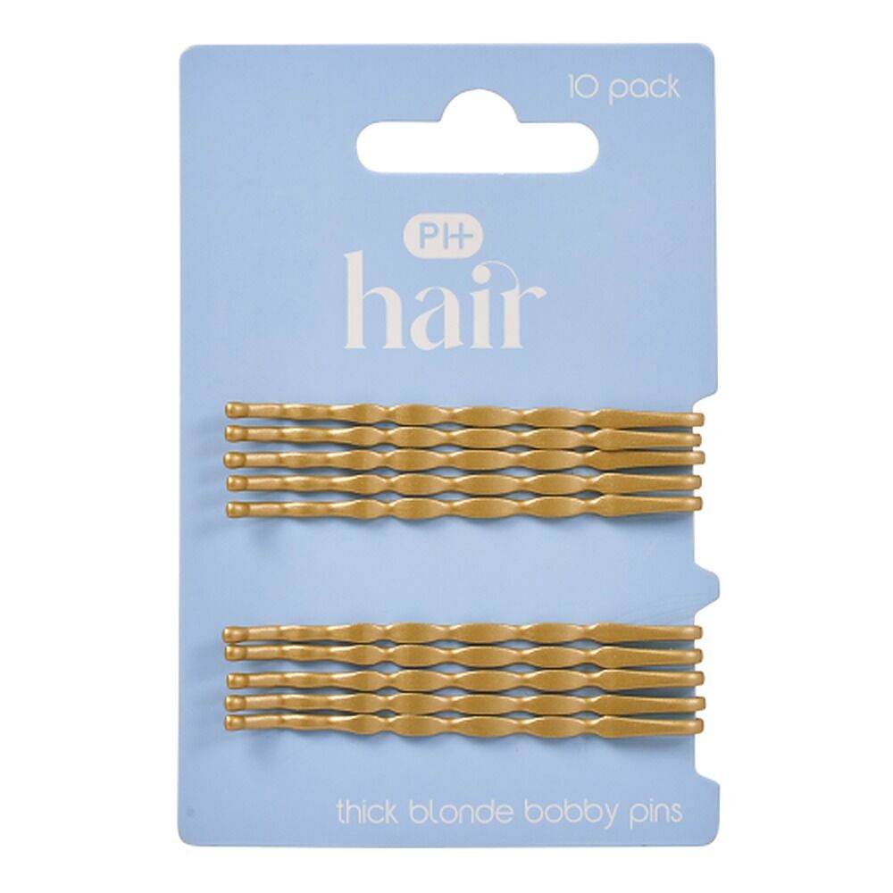 Pharmacy Health Thick Bobby Pins Blonde 10 Pack