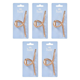 Pharmacy Health Twist Claw Clip Gold Pack of 5