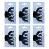 Pharmacy Health Medium Claw Clip Black Pack of 6