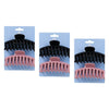 Pharmacy Health Large Matte Claw Clips 2 Pack Bundle of 3