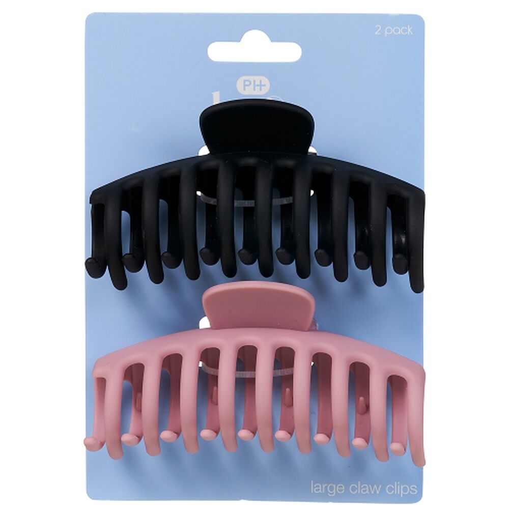 Pharmacy Health Large Matte Claw Clips 2 Pack