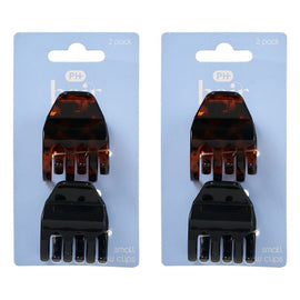 Pharmacy Health Small Claw Clips Mixed 2 Pack Bundle of 2