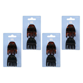 Pharmacy Health Small Claw Clips Mixed 2 Pack Bundle of 4