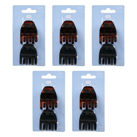 Pharmacy Health Small Claw Clips Mixed 2 Pack Bundle of 5