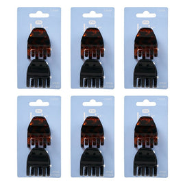 Pharmacy Health Small Claw Clips Mixed 2 Pack Bundle of 6