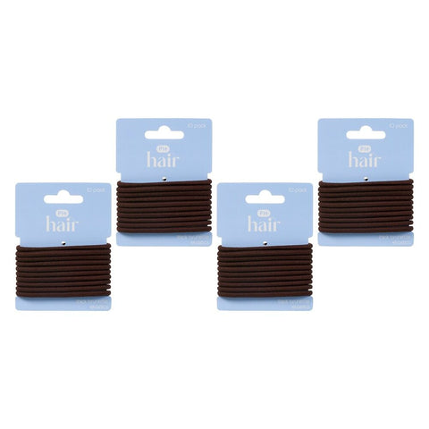 Pharmacy Health Thick Elastics Brunette 10 Pack Bundle of 4
