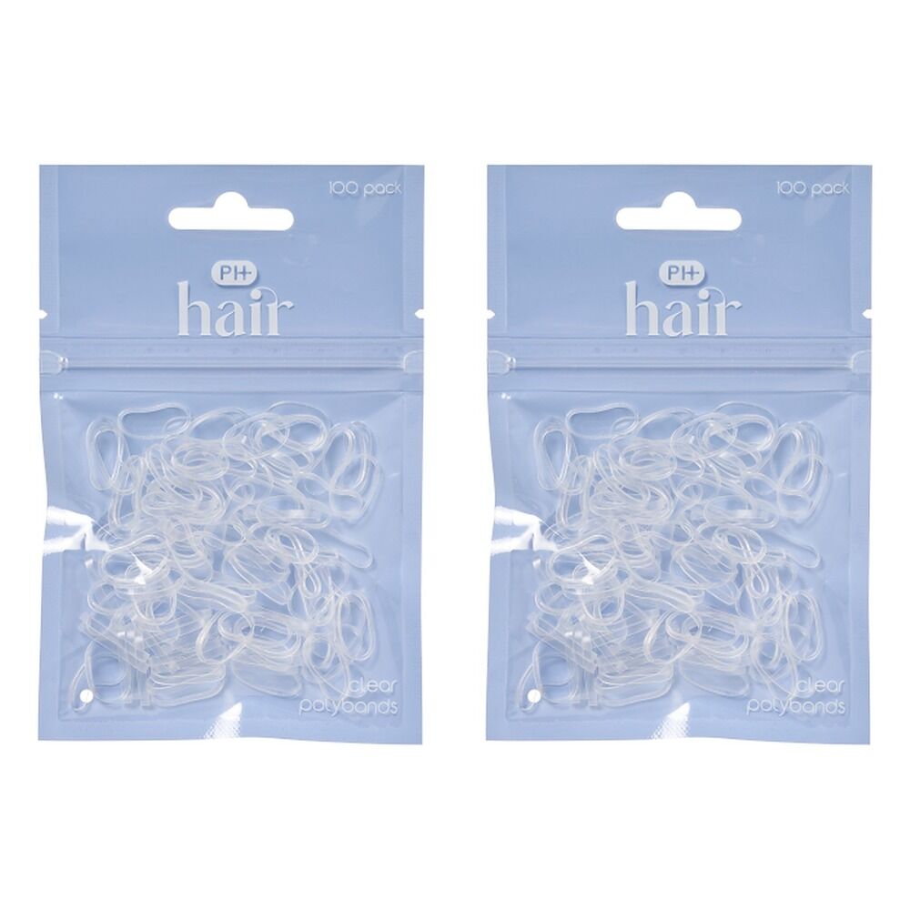 Pharmacy Health Polybands Clear 100 Pack Bundle of 2
