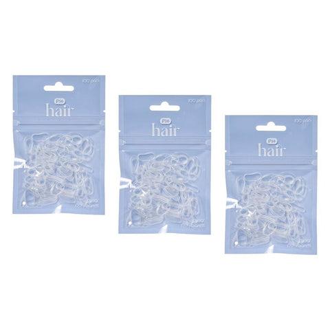 Pharmacy Health Polybands Clear 100 Pack Bundle of 3
