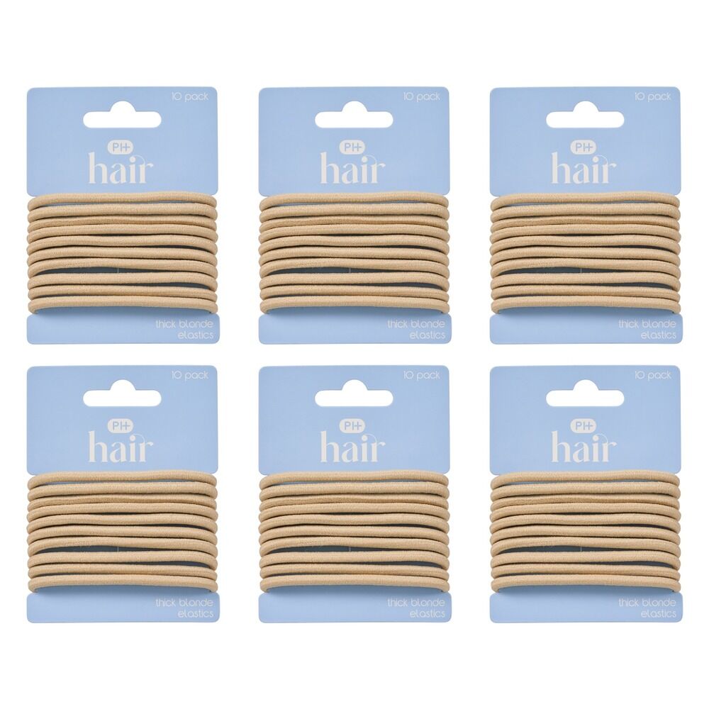 Pharmacy Health Thick Elastics Blonde 10 Pack Bundle of 6