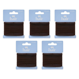 Pharmacy Health Thin Elastics Brunette 20 Pack Bundle of 5