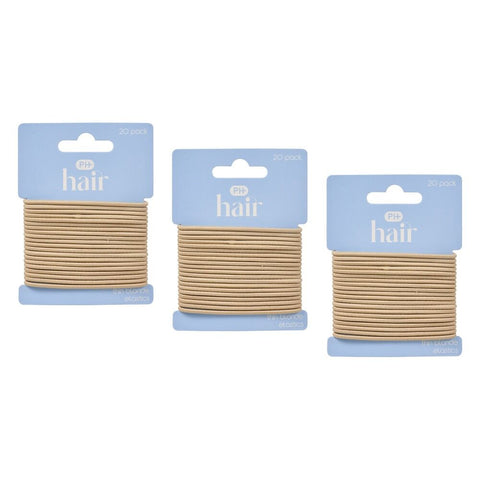 Pharmacy Health Thin Elastics Blonde 20 Pack Bundle of 3