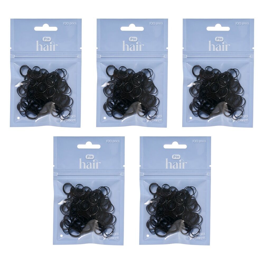 Pharmacy Health Polybands Black 100 Pack Bundle of 5