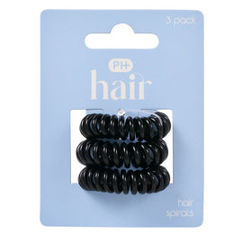 Pharmacy Health Hair Spirals Black 3 Pack