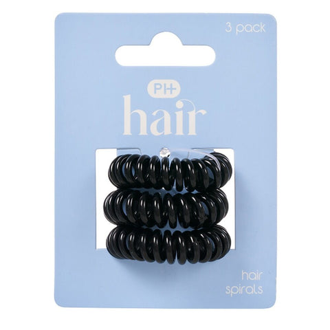 Pharmacy Health Hair Spirals Black 3 Pack