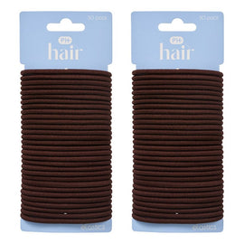 Pharmacy Health Thick Elastics Brunette 30 Pack Bundle of 2