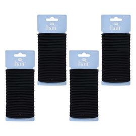 Pharmacy Health Thick Elastics Black 30 Pack Bundle of 4