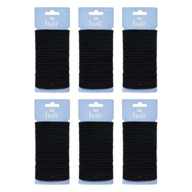 Pharmacy Health Thick Elastics Black 30 Pack Bundle of 6