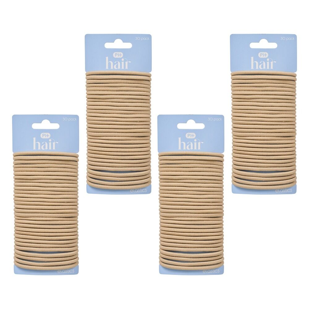 Pharmacy Health Thick Elastics Blonde 30 Pack Bundle of 4