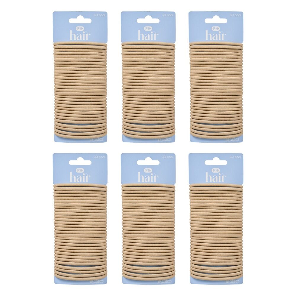 Pharmacy Health Thick Elastics Blonde 30 Pack Bundle of 6